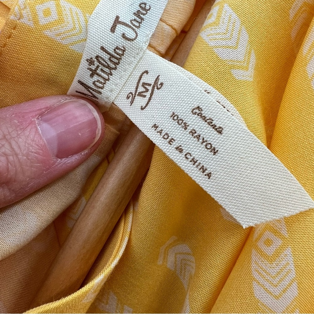 Matilda Jane Yellow Tunic with Flutter Sleeves and Mandarin Collar - Picture 8 of 8